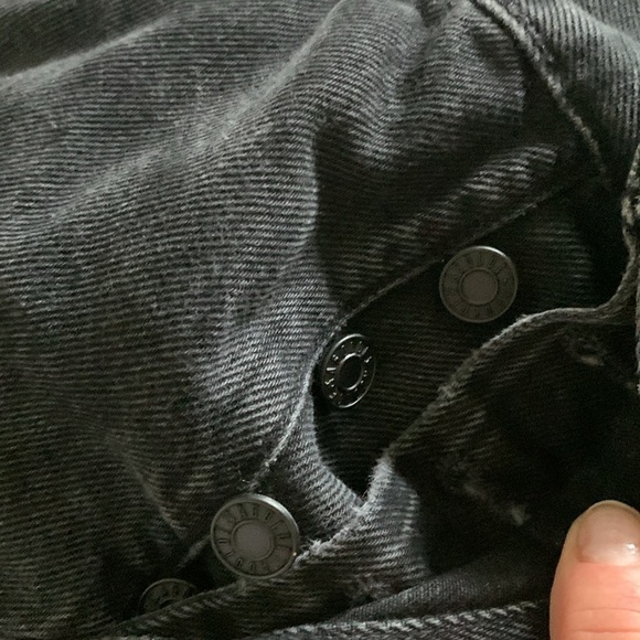 Agolde Jamie high rise jeans size 27 distressed Black Wash Classic Tapered Denim - Picture 9 of 16